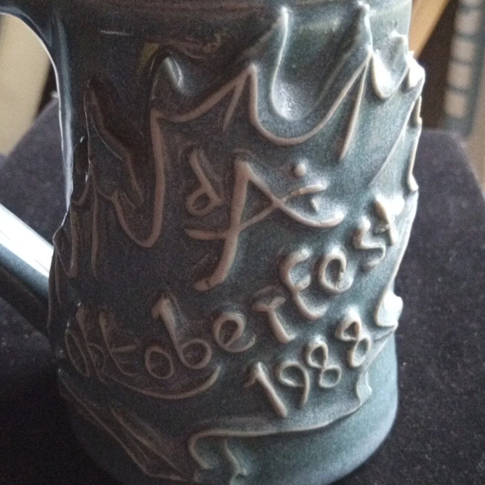 Blue Oktoberfest 1988 Ceramic Mug